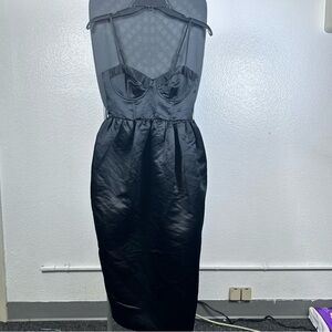 Future Collective Women’s Elegant Black Satin Dress Size XXS